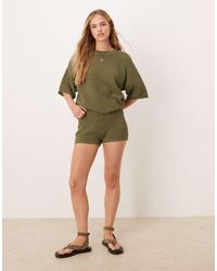 ASOS - Co-Ord Knitted Stitch Relaxed T-Shirt - Lyst