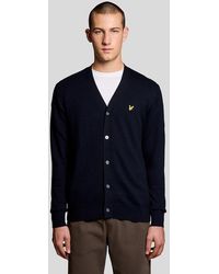 Lyle & Scott - Cotton Merino V Neck Cardigan - Lyst