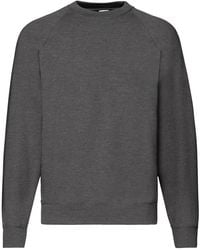 Fruit Of The Loom - Raglan Sleeve Belcoro Sweatshirt (Dark Heather) - Lyst