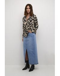 Kaffe - Blouse Met Lange Mouwen Regular Fit/Sand Leo Print Leopard - Lyst