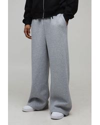 BoohooMAN - Extreme Wide Leg Heart Printed Jogger - Lyst