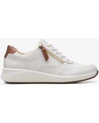 Clarks - Un Rio Zip Leather Trainers - Lyst