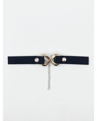 SVNX - Faux Suede Choker Necklace With Metal Centre Piece - Lyst