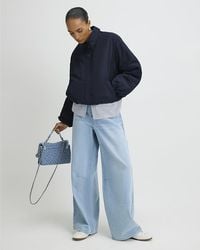 River Island - Jacket Bubble Hem Collared Long Sleeve - Lyst