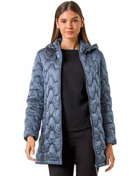 Roman - Wave Quilted Puffer Hooded Coat - Lyst