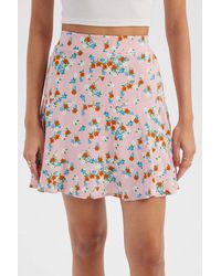 Hiccup - Floral High Waist Ruffled Mini Skirt - Lyst