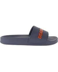 DSquared² - Rubber Slides With Logo - Lyst