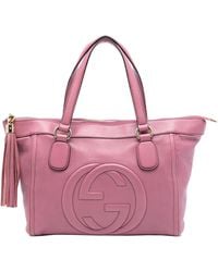 Gucci - Pre-Owned Small Leather Soho Working Tote - Lyst