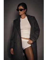MissPap - Premium Wool Look Fitted Maxi Coat - Lyst