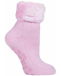 Heat Holders - Ladies Non Slip Thermal Low Cut Ankle Slipper Bed Socks With Grips - Lyst