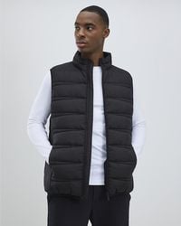 River Island - Puffer Gilet Lightweight Zipped Padded - Lyst
