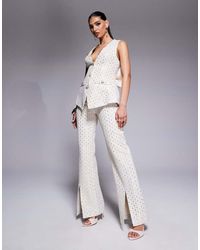 ASOS - Co-Ord Embellished Boucle Trouser - Lyst