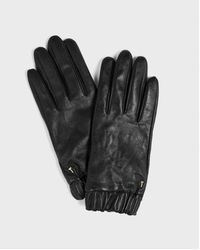 Ted Baker - Ruched Cuff Leather Gloves - Lyst