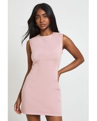 Boohoo - Basic Denim Shift Dress - Lyst