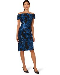 Adrianna Papell - Off Shoulder Soutache Dress - Lyst