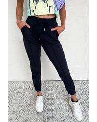 Azura Exchange - Slim Fit Trekbroek Met Koord - Lyst