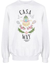 CASABLANCA - Logo Organic Cotton Sweatshirt - Lyst