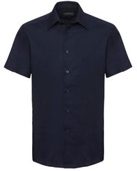 Russell - Collection Short Sleeve Easy Care Tailored Oxford Shirt (Bright) - Lyst