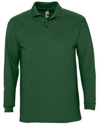 Sol's - Winter Ii Long Sleeve Pique Cotton Polo Shirt (Golf) - Lyst