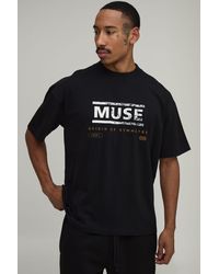 BoohooMAN - Oversized Muse Symmetry License Print T-Shirt - Lyst