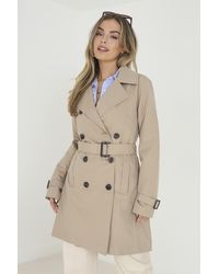 Brave Soul - 'Brandy' Double Breasted Short Trench Coat - Lyst