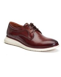 Base London - Wing Leather Burnt Derby Shoes - Lyst