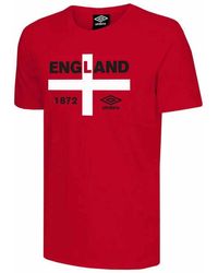 Umbro - Kurzarm Crew Hals Rote Herren 1872 T-Shirt Umtm0616 England 1872 T-Shirt - Lyst