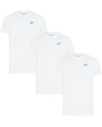 Nike - 3 Pack Sportswear Club T Shirt - Lyst