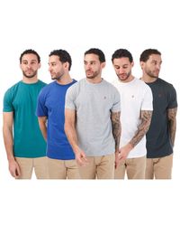 Farah - Relba 5 Pack T-shirts In Multi Kleur - Lyst