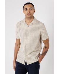 Kensington Eastside - Cotton Button-Up Shirt With Check Print - Lyst