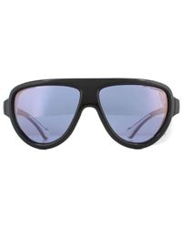 Moncler - Aviator With Leather Mirror Sunglasses - Lyst