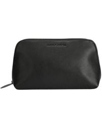 Smith & Canova - Soft Grain Leather Zip Top Cosmetic Bag - Lyst