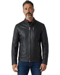 Infinity Leather - Quilted Lamb Biker Jacket - Lyst