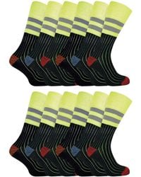 Sock Snob - 3 Pack Heavy Duty Cotton Hi Viz Work Socks - Lyst