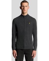 Lyle & Scott - Lambswool Blend Zip Cardigan - Lyst