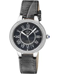 Gevril - Gv2 Astor Ii 9143-L7 Swiss Quartz Dial Leather Diamond Watch - Lyst