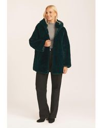 Gini London - Hooded Faux Fur Jacket - Lyst