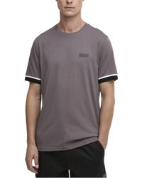 Barbour - B.Intl Deep Cuff Evan Tipped T-Shirt Soft Cotton T-Shirts - Lyst