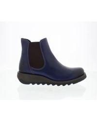 Fly London - Leather Chelsea Wedge Ankle Boots - Lyst