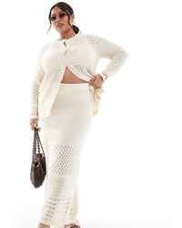 Vero Moda - Crochet Maxi Skirt Co-Ord - Lyst