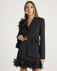 River Island - Mini Skirt 3D Flower - Lyst