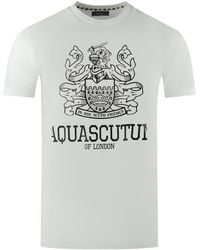 Aquascutum - Large Bold London Aldis Brand Logo T-Shirt - Lyst