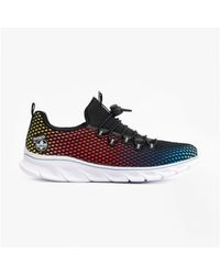 Rieker - 54064-90 Ladies Textile Lace-Up Trainers Multi - Lyst