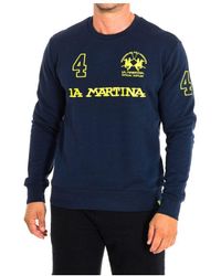La Martina - Round Neck Long Sleeve Sweatshirt Tmf303-Fp221 - Lyst