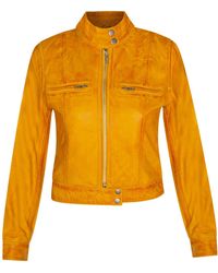 Infinity Leather - Plain Moto Biker Jacket-Braga - Lyst