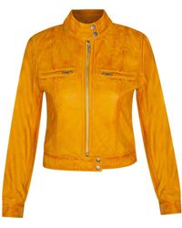 Infinity Leather - Plain Moto Biker Jacket-Braga - Lyst