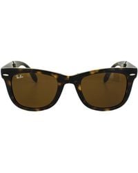 Ray-Ban - Sunglasses Folding Wayfarer 4105 710 Havana Tortoise 50Mm - Lyst