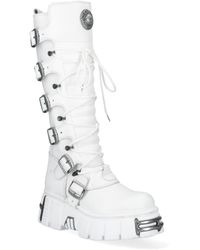 New Rock - M-272-C69 Knee High Leather Gothic Boots - Lyst