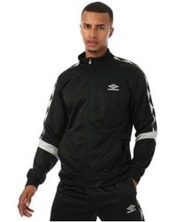 Umbro - Diamond Taped Tricot Track Top In Zwart - Lyst