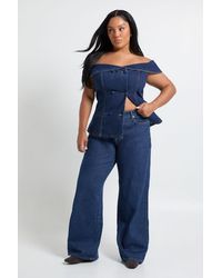 Boohoo - Plus Wide Leg Jean - Lyst